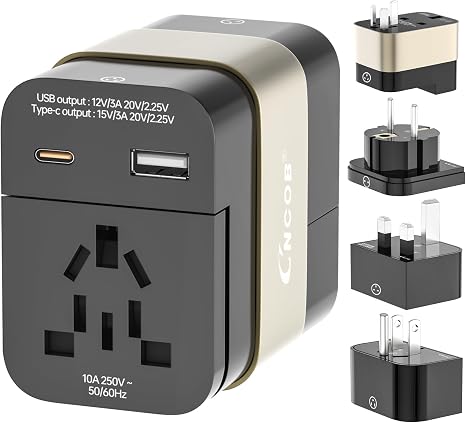 ARITEK Universal Travel Adapter & Global Power Plugs & Outlets