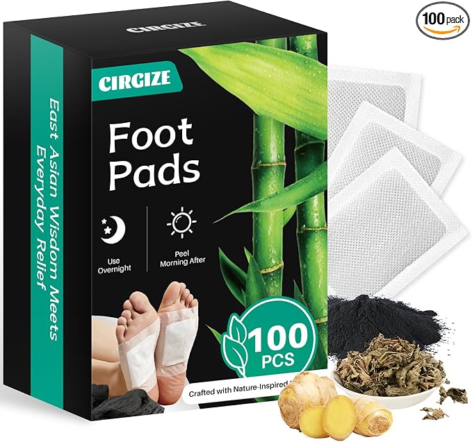 CAREWEL 100-Count Foot Pads, Bamboo Vinegar & Ginger Foot Pads for Sleep Support