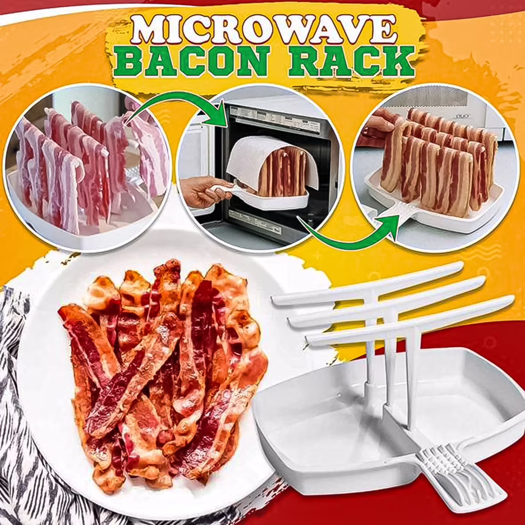 OLIF Microwave Bacon Cooker Bacon Tray Bacon Pan Reduces 40% Fat