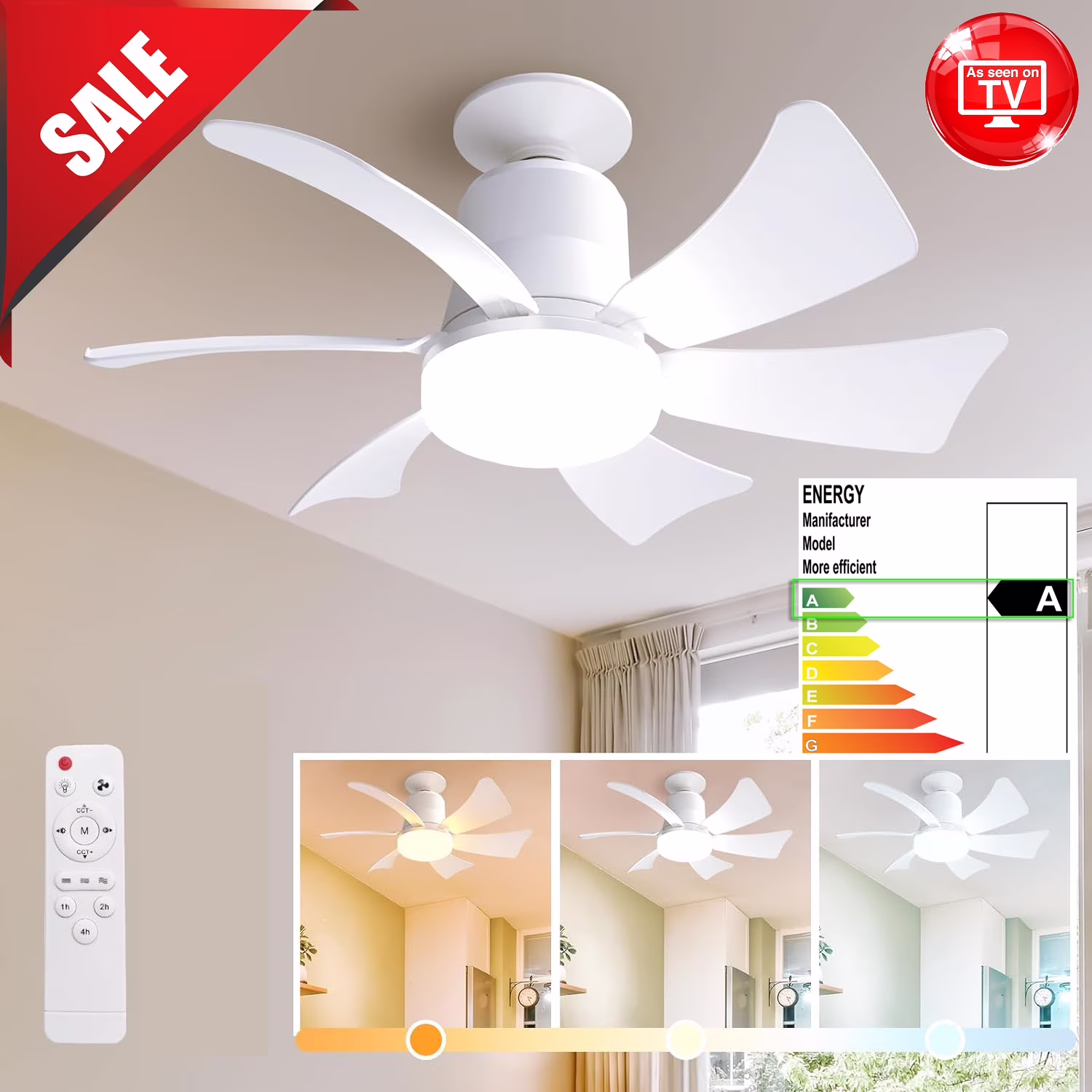 OLIF Socket Fan Light Ceiling Fans with Lights