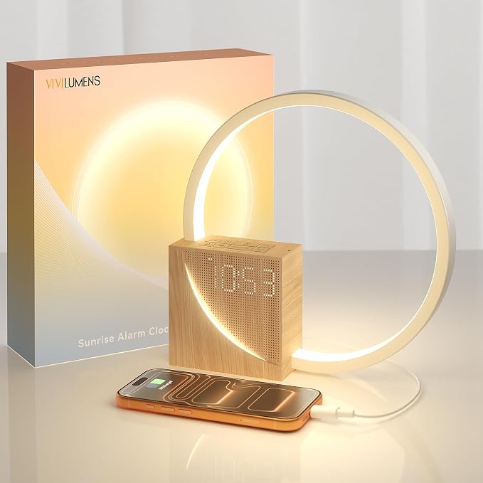 OLIF Sunrise Alarm Clock for Heavy Sleepers Adults, Wake-up Light, Sleep Aid 10 White Noise Sound Machines