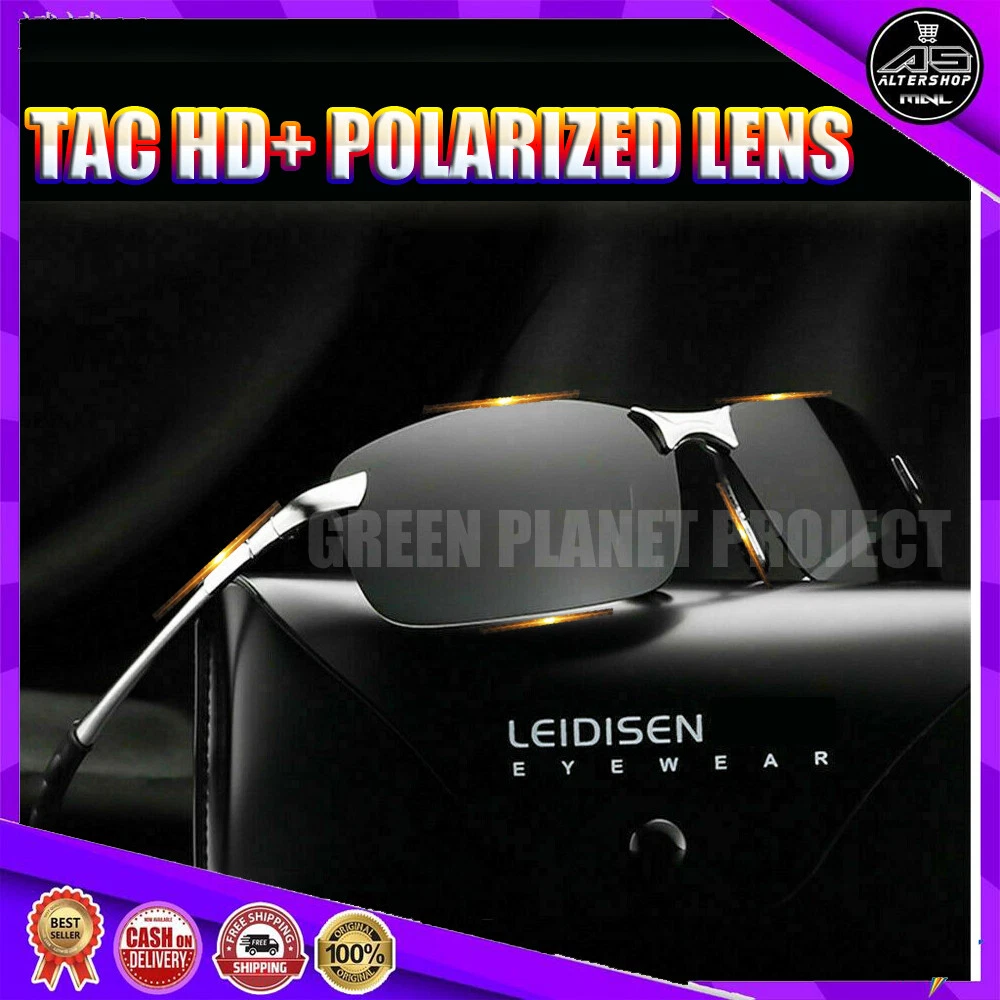 Tac HD Polarized Sunglasses Men Driving Cycling Sports Aviator Pilot Sun Glasses